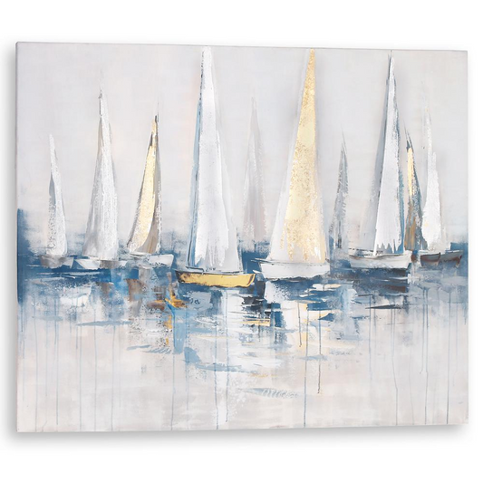 Harbor, Hand Painted Canvas