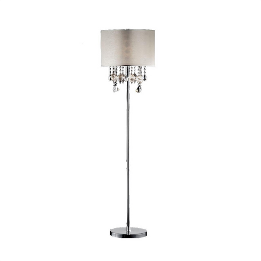 60"H Drape Crystal Floor Lamp