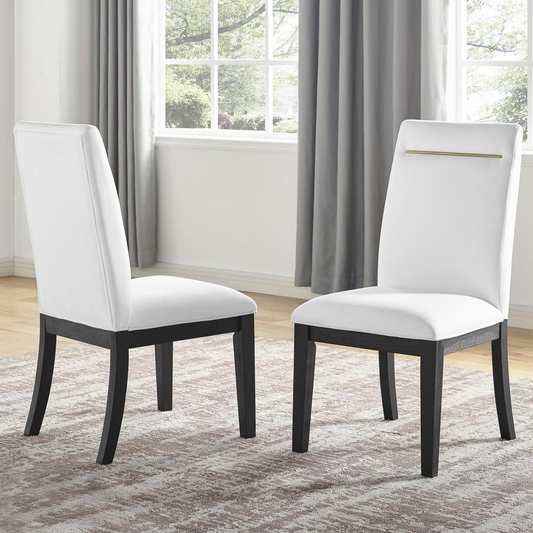 Yves Dining Side Chair - White - set of 2